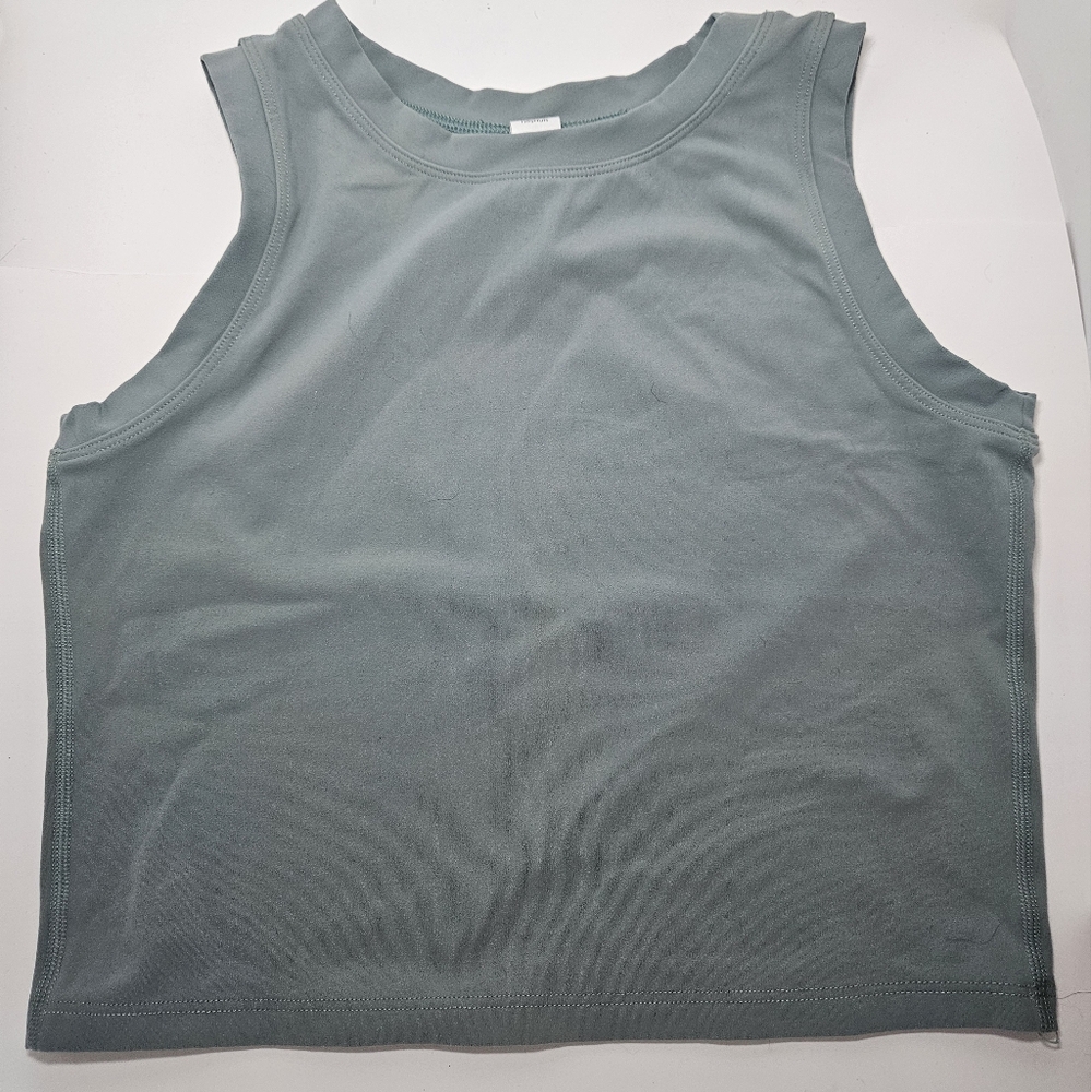 Hey Nuts size small light teal crop stretchy tank.
